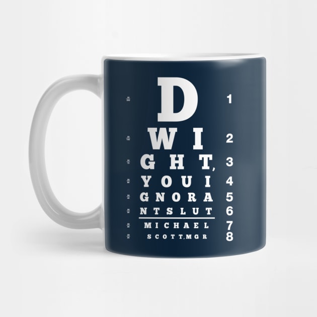 Dwight, You Ignorant Slut Eyechart by huckblade